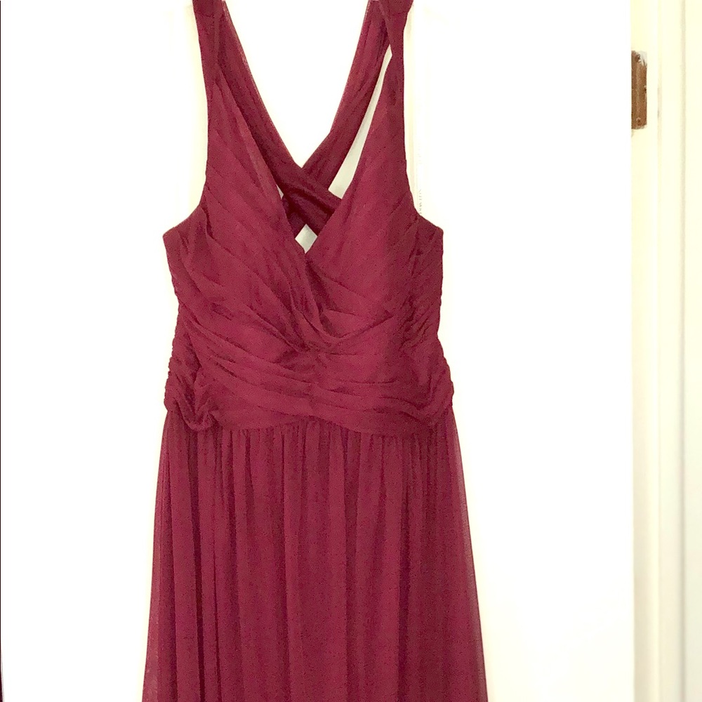 David’s bridal bridesmaid dress (wine color)
